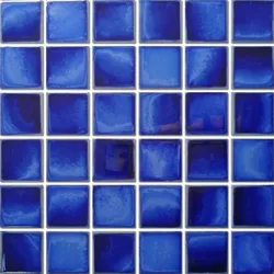 Keramik-Mosaik Premium Mosaik tiefblau 31x31 cm glänzend MOSBH5DBLL