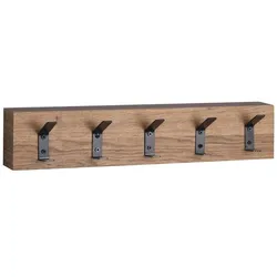 Garderobenleiste Lima Holzoptik Braun Eiche