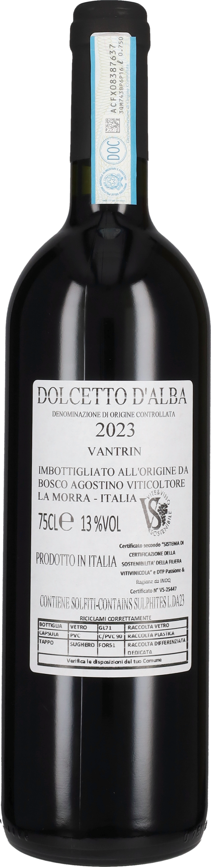Bosco Agostino Dolcetto d'Alba 'Vantrin' Agostino Bosco 2023