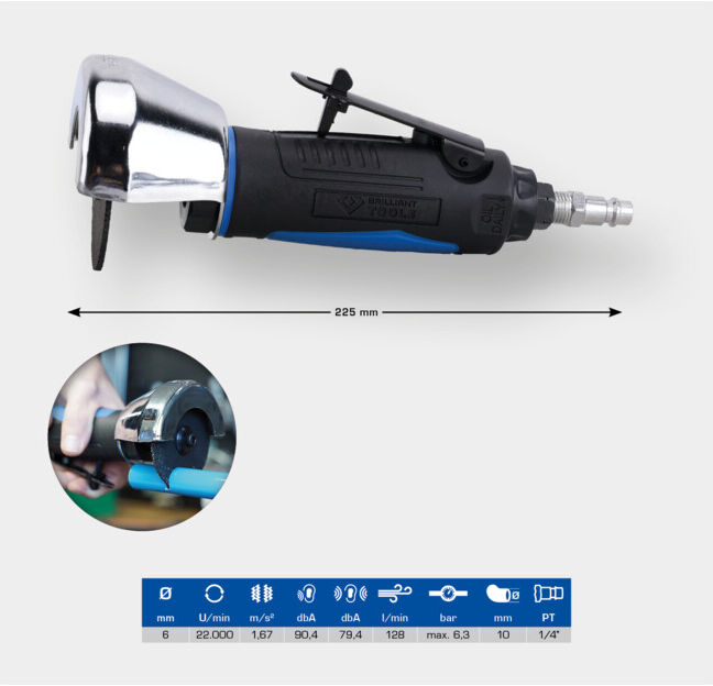 Brilliant Tools Meuleuse d’angle pneumatique (BT160703)