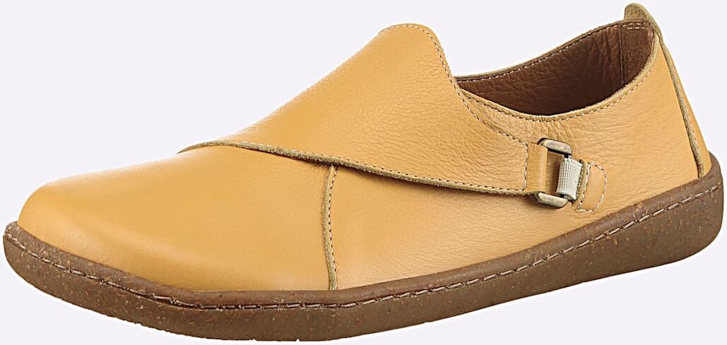 Slipper GEMINI, Damen, Gr. 38, Leder, gelb (ocker), Glattleder, Schuhe Slipper ocker 38, Leder