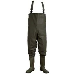 Wathose 600 g/m2 "1700001" mit kurzen Stiefeln olive - 39 - grün
