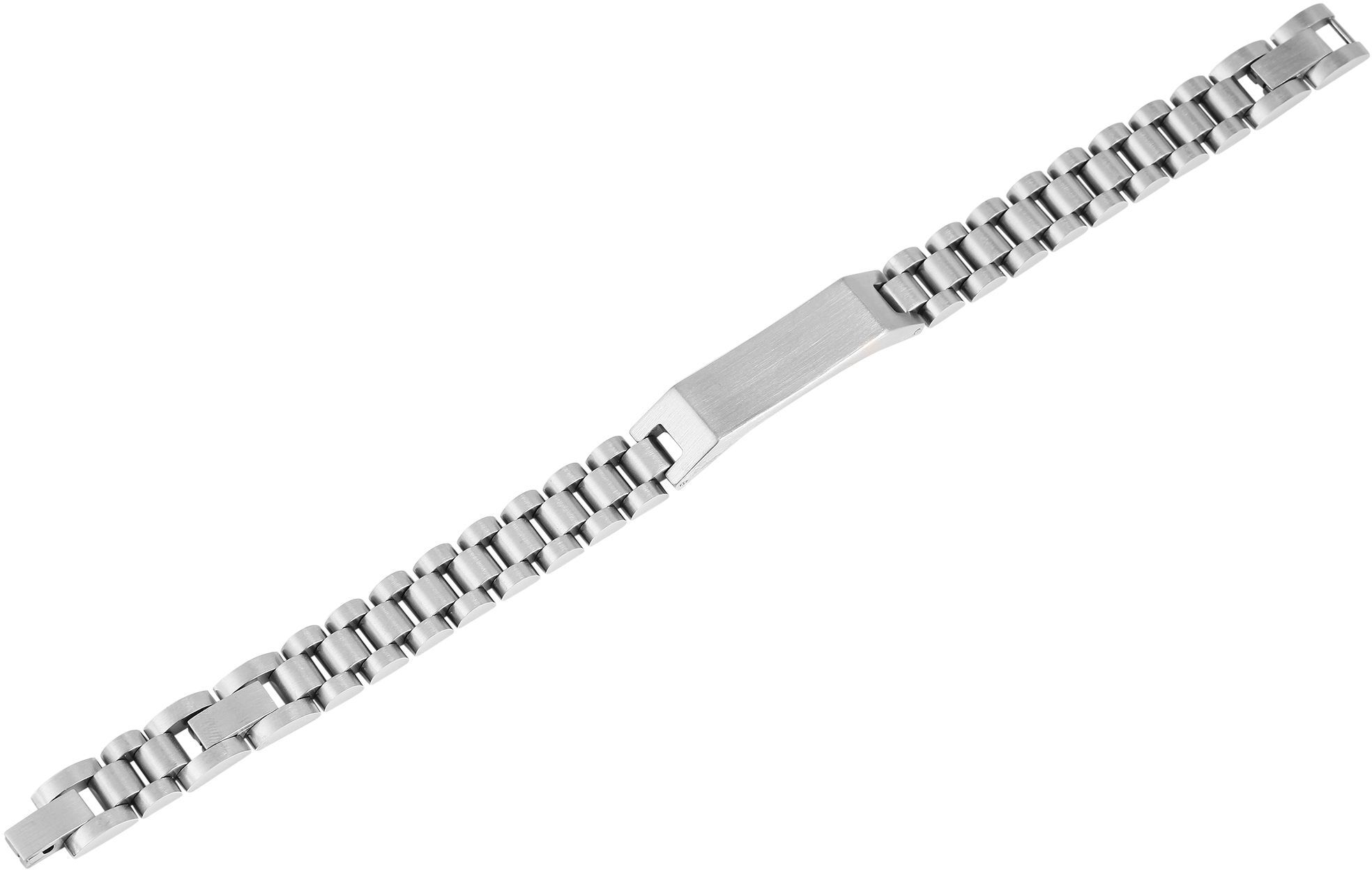 Gliederarmband ADELIA´S "Unisex Armband ¿ Gliederarmband aus Edelstahl 19 cm" Gr. 19, silber, Armbänder, Kinder, Edelstahl, Gliederarmband