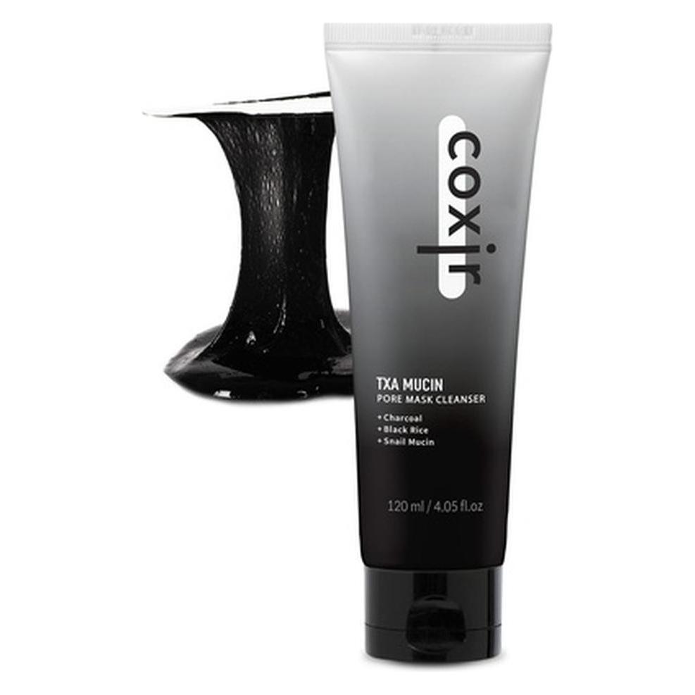 Coxir Txa Mucin Pore Mask Cleanser with Tranexamic Acid, Charcoal, and Black Rice (120 ml) (CX-TXA-FCL-120)