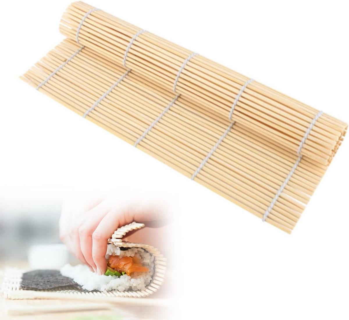 Multicolor Natuurlijke Bamboe Sushi Rolmat voor Beginners en Gevorderden