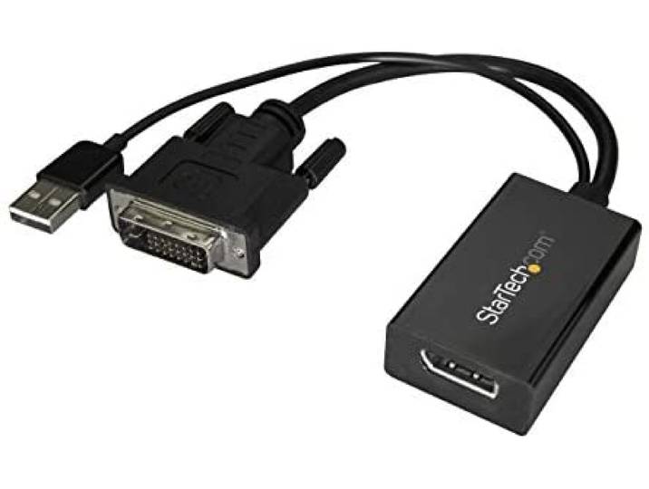 Startechcom Dvi2dp2 Adaptateur Vidéo Noir Usb Alimenté