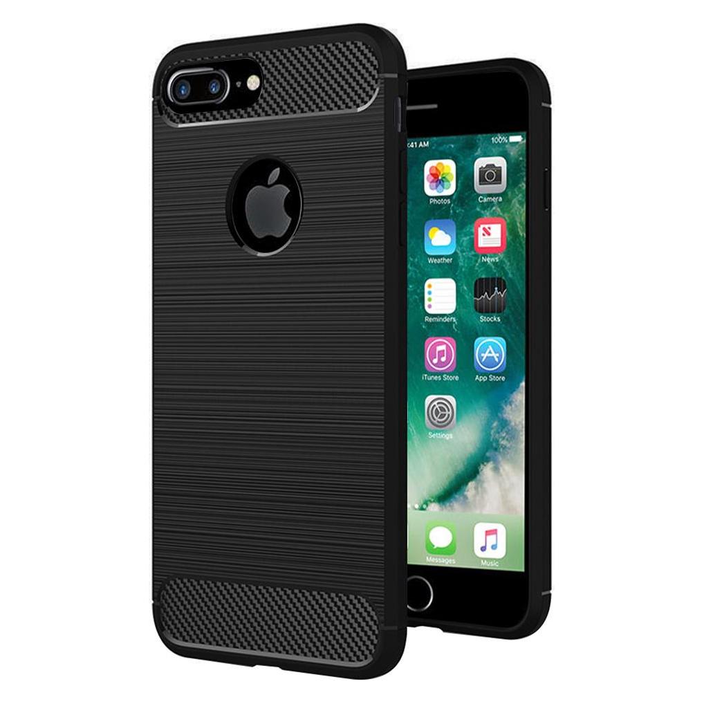 Techsuit - Carbon Silicone - iPhone 7 Plus - Black (Apple iPhone 7 Plus) (56340940)