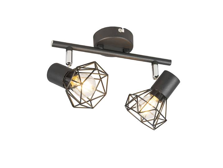 Spot encastré intelligent noir, inclinable et orientable avec 2