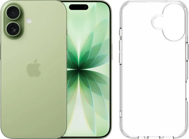 Apple iPhone 17 256GB Groen met BlueBuilt Transparante Protective Back Cover