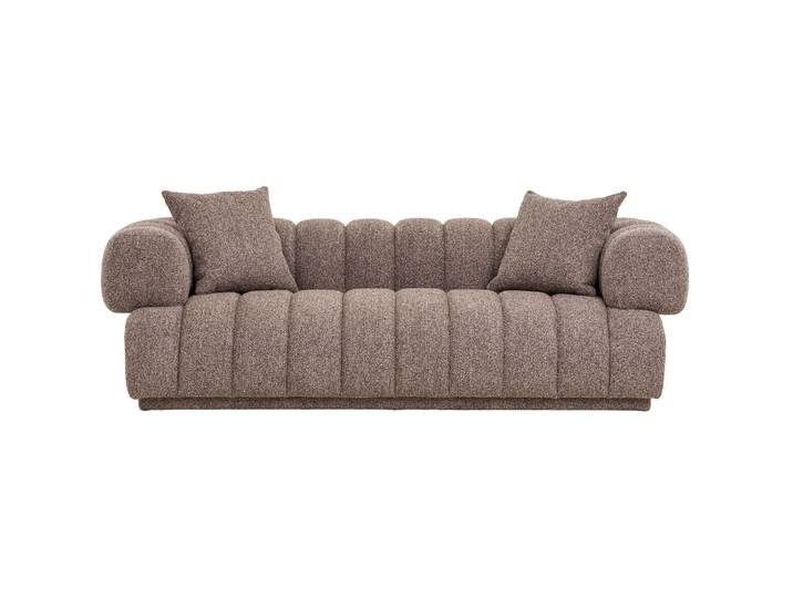 Komfortables Sofa Nuvana Stoff braun B 226 cm T 106 cm - Material: Polyester - Sofa