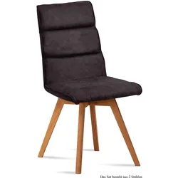 ESSZIMMERSTUHL (2er-Set) Dixie 47x92x60 Eiche geölt/Espresso