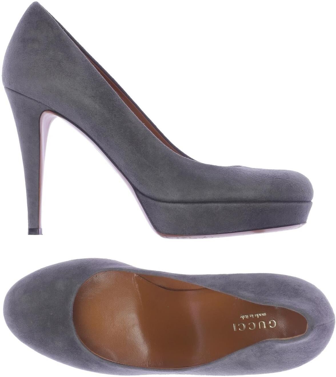 Gucci Damen Pumps, Grau, Gr. EU 36.5, Leder - Second Hand