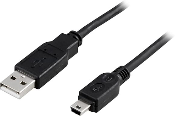 Kabel DELTACO USB - Mini USB 2m svart