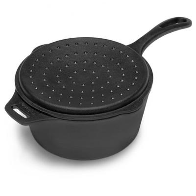 Petromax - Gusseiserne Kasserolle mit Deckel Gr Ø 17 cm grau/schwarz