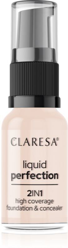 Claresa Liquid Perfection 2in1 full coverage foundation shade 101 Light 18 g