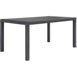 vidaXL Gartentisch Braun 150x90x72 cm Kunststoff Rattan-Optik