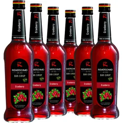 6 × Riemerschmid Bar-Sirup Cranberry Geschmack 0,7L
