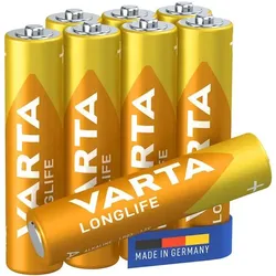 Varta 8er-Pack Batterien »LONGLIFE« Micro / AAA / LR03, 4.45 cm