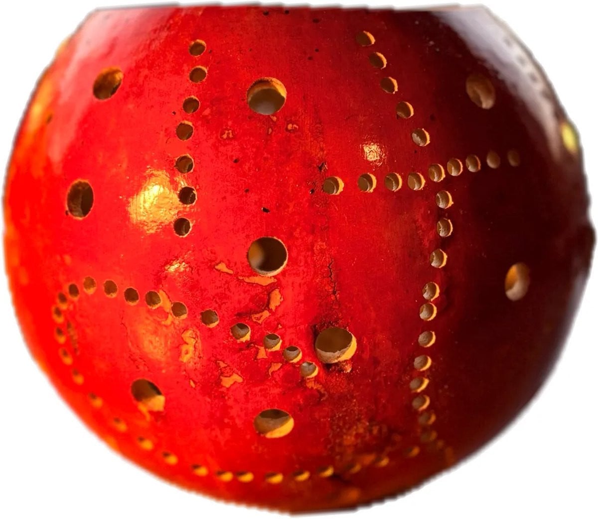 MooGoo Pompoen Waxinelichthouder - Rood - Middel