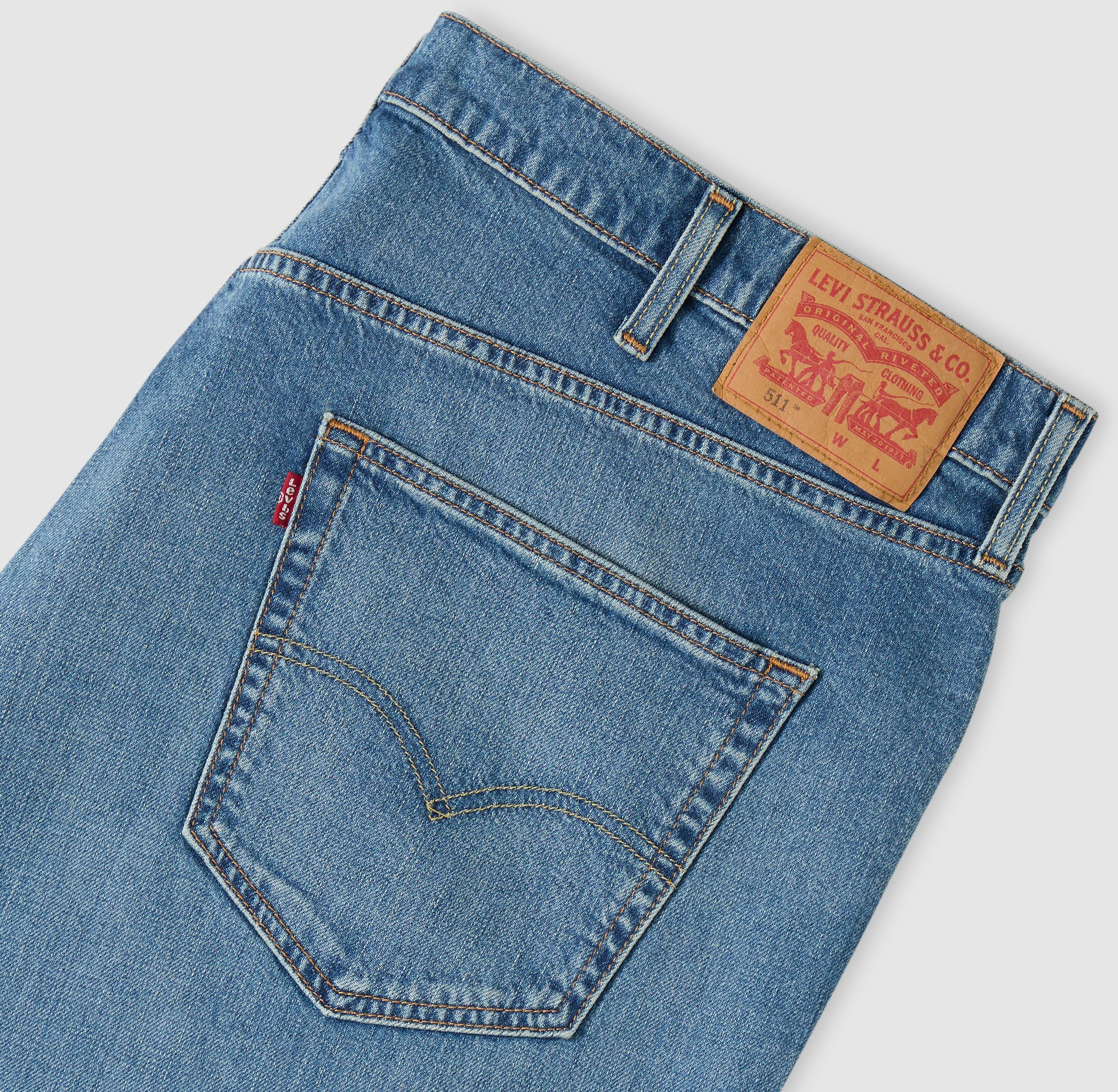 Slim-fit-Jeans LEVI'S PLUS "511 SLIM B&T", Herren, Gr. 44, Länge 34, blau (cloud watching), Denim/Jeans, Obermaterial: 99% Baumwolle, 1% Elasthan, slim fit lang, Jeans Slim-fit-Jeans, Leichterer Denim/Jeans aus elastischer Baumwollmischung cloud watching 