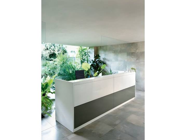 Xlmoebel Empfangstheke Frezza Empfangstisch aus hochwertigen Materialien mit modernem Design (Empfangstheke, 1-St., Rezeption), Hergestellt in Europa