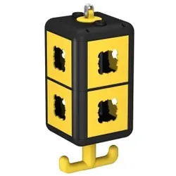 OBO 6109820 HoverCube IP20, Griff, mit Abdeckplatten 140x140x352 Polyamid graphitschwarz RAL 9011 VH-8 LG8P2