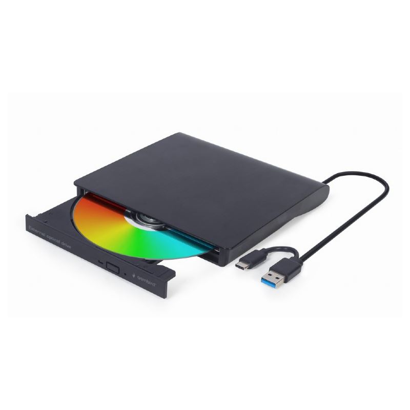 Gembird DVW EXT SLIM DVD-USB-031 black USB-C&3.1 DVD8x CD24x
