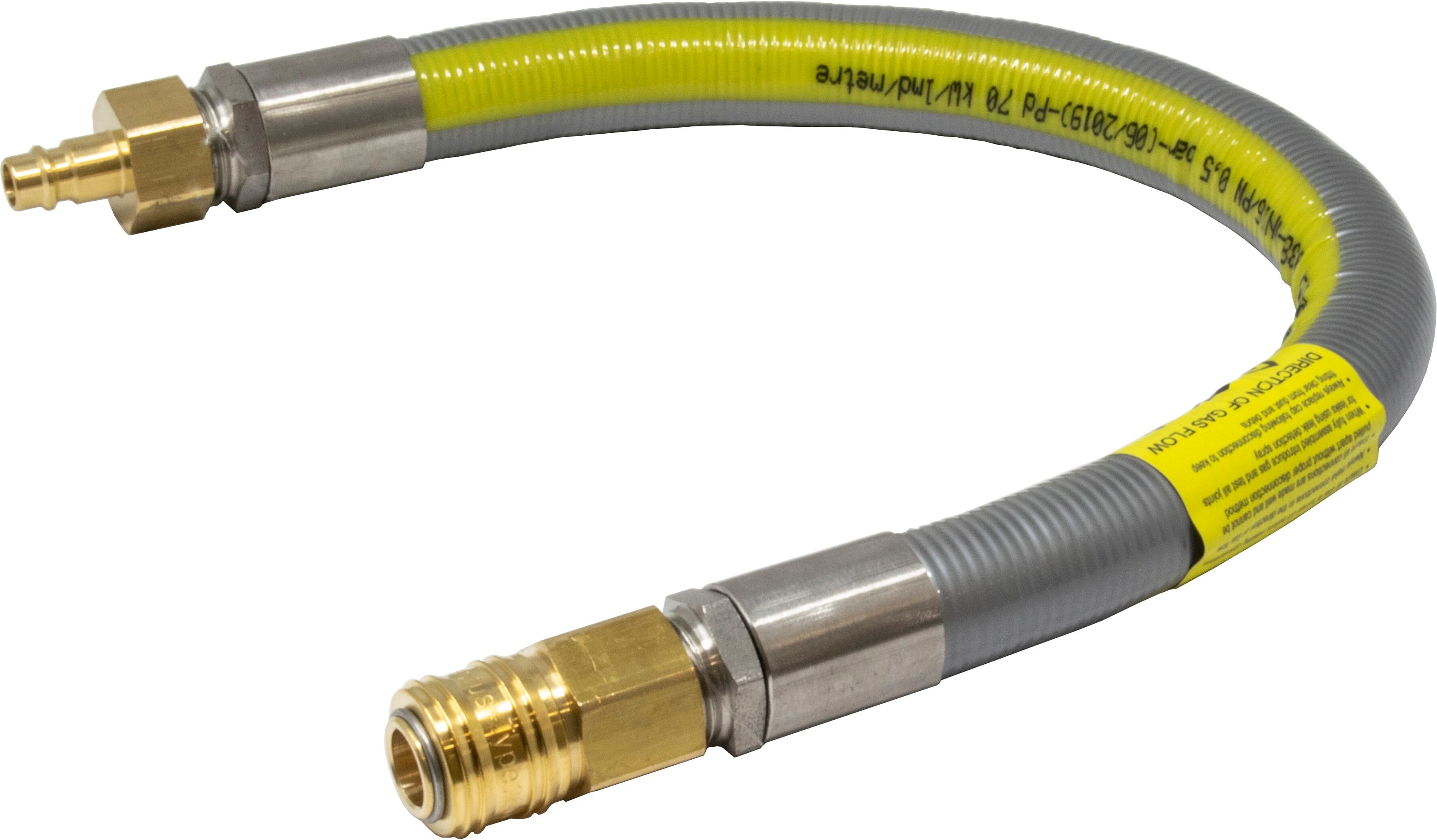 Hamilton Gas Products Ltd Quicksafe Stainless Steel Gas Hose Assembly - 400mm