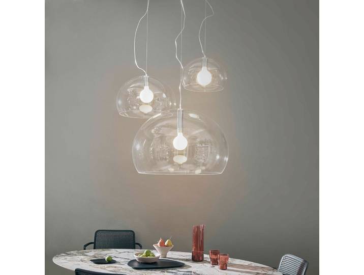 Suspension Small FL/Y en cristal - Kartell - Salon / séjour - Design - Plastique - À ampoule unique