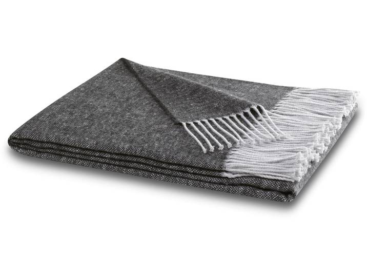 Plaid BIEDERLACK Plaid Giletti , grau (anthrazit), B:130cm L:170cm, Baumwolle, Polyacryl, Wohndecken, Plaid, im klassischem Plaidmass