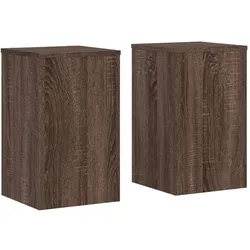 Helloshop26 - Pflanzenständer Blumenmöbel 2er-Set Holzwerkstoff braun 02_0045319