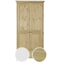 Massivholz »Solvita« Kleiderschrank 2-türig II laugenfarbig