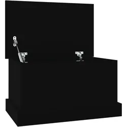 vidaXL Truhe Schwarz 50x30x28 cm Holzwerkstoff