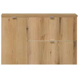 Helloshop26 - Badezimmer-Unterschrank für Waschbecken Designerstil 90 x 60 x 40 cm Eichenoptik
