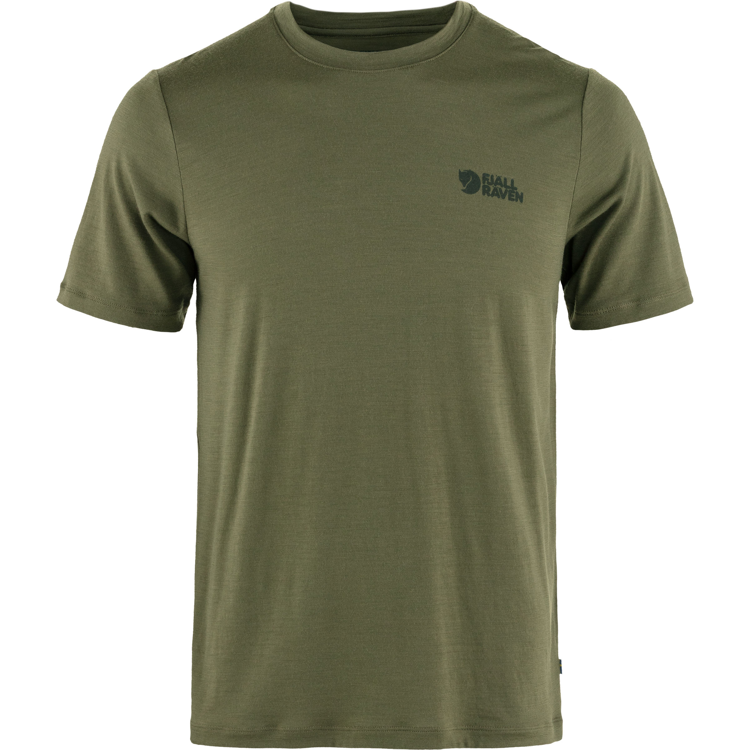Fjällräven Abisko Wool Logo Herren T-Shirts gruen Größe XXL Camping Hautfreundlich Merinowolle