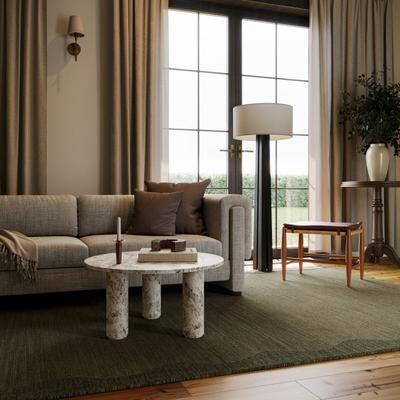 Nate Berkus x Rugs USA Nate Berkus Ondine Solid Wool Cozy Area Rug