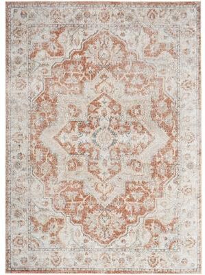 Nourison Abby Machine Washable Indoor only Persian Floral Area Rug.