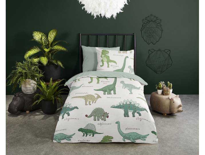 Linge de lit enfant Beata Blanc/Vert/Beige