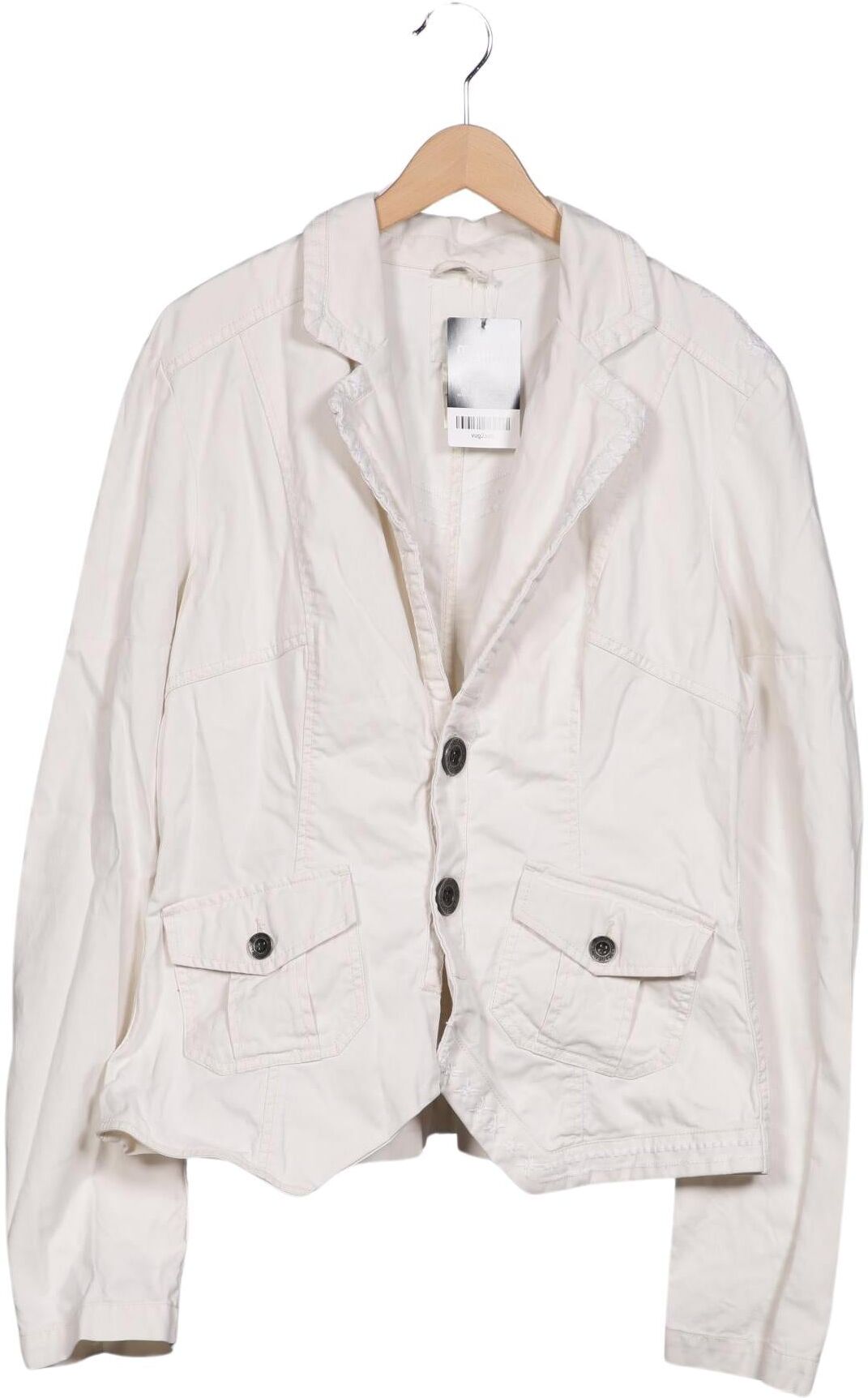Diesel Damen Jacke, Cremeweiß, Gr. XL, Baumwolle - Second Hand