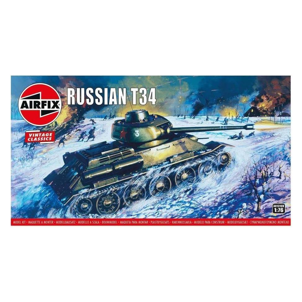 Airfix Bausatz Panzer T34 1:76 (21.A01316V)