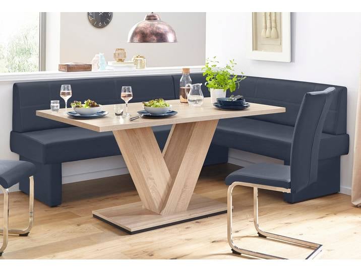 Eckbank HOME AFFAIRE, blau, B:162cm H:89cm T:222cm, Sitzbänke, Eckbank