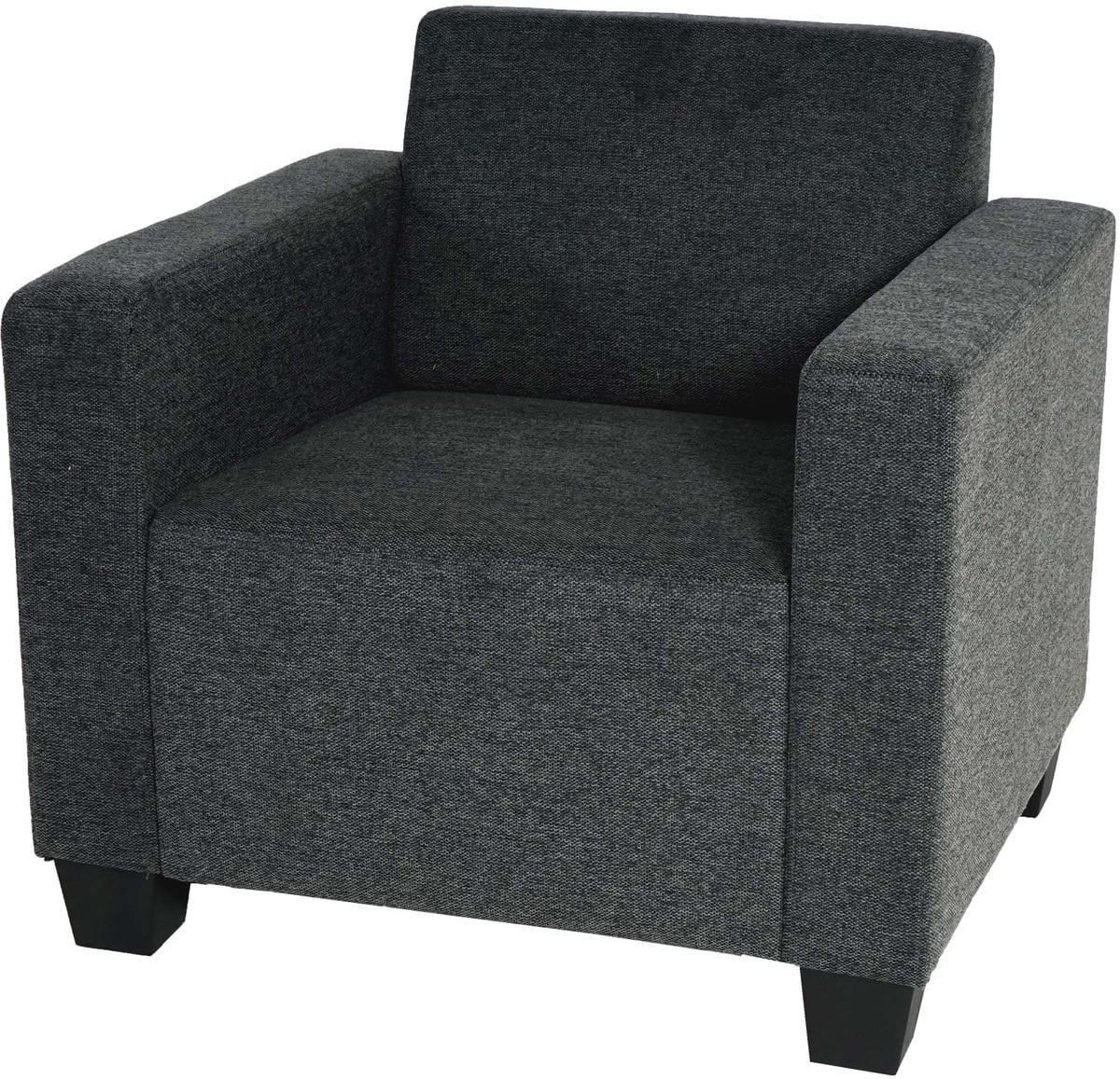 Loungestoel Lyon modern antracietgrijs stof/textiel