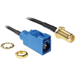 DELOCK 88581 - HF-Kabel, FAKRA C Buchse > SMA Buchse, 20cm
