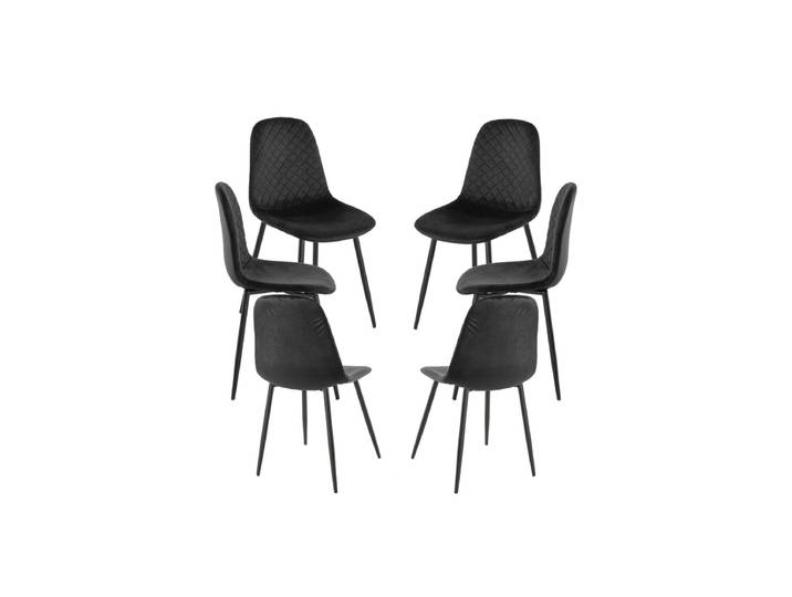 6er Set Boide Stühle - Schwarz