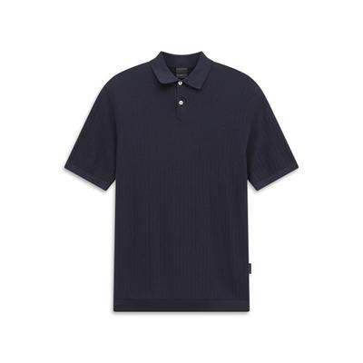 Poloshirt BUGATTI "Regular Fit", Herren, Gr. M, blau (390, marine), 100% Baumwolle, unifarben, regular fit, ohne Ausschnitt, Shirts, Regular Fit Kurzarm Baumwolle Polokragen