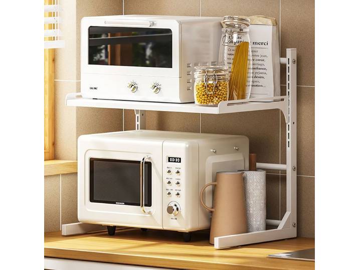 Étagère de rangement de cuisine à 2/3 niveaux, extensible pour micro-ondes, sur étagère pour Machine à café, support réglable pour micro-ondes pour le bureau et la maison