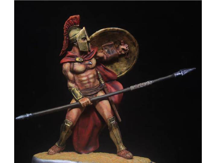 Figurine hérosique grecque antique, roi spartiate Leonidas, modèle de soldat ancien en métal, Collection de bureau, cadeaux commémoratifs
