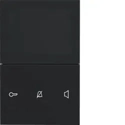 Elcom REA665Y Innenstation Video Komfort AP 2Draht schwarz glänzend TOUCH