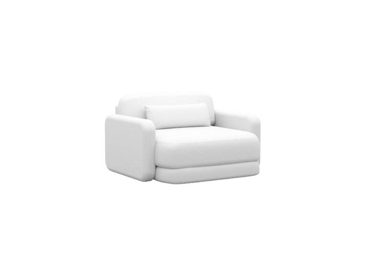 Design Echtleder Loungesessel „Eloria“ Echtleder White BLOOMINGLOFT Collection