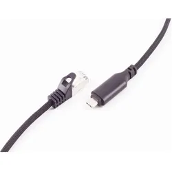 Shiverpeaks --USB-C LAN Adapterkabel 1G, USB Typ C Stecker auf RJ45, ALU, schwarz, 15m (BS14-51085) (USB-C), Netzwerk Adapter, Schwarz